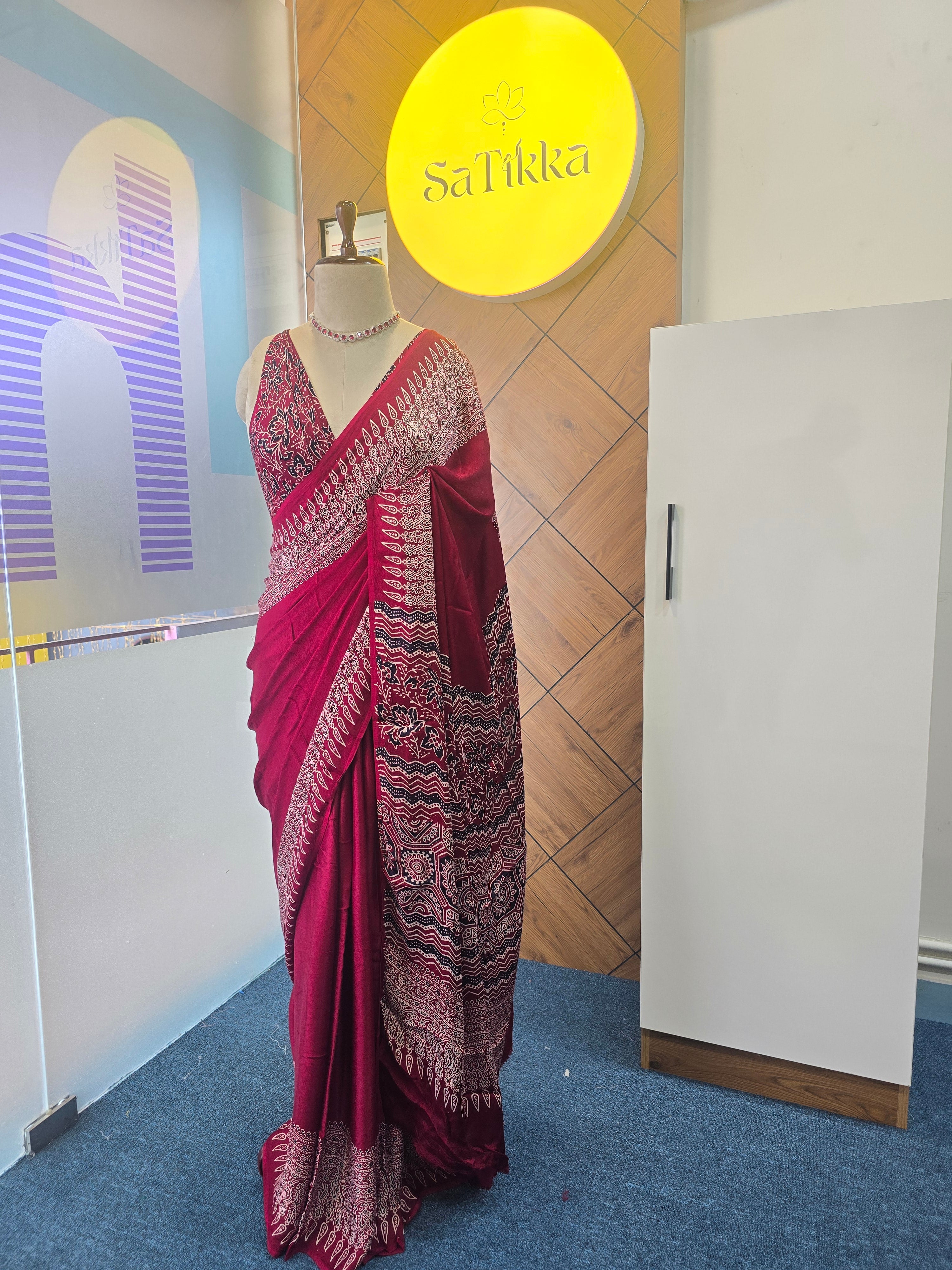 Modal  Ajrakh Saree