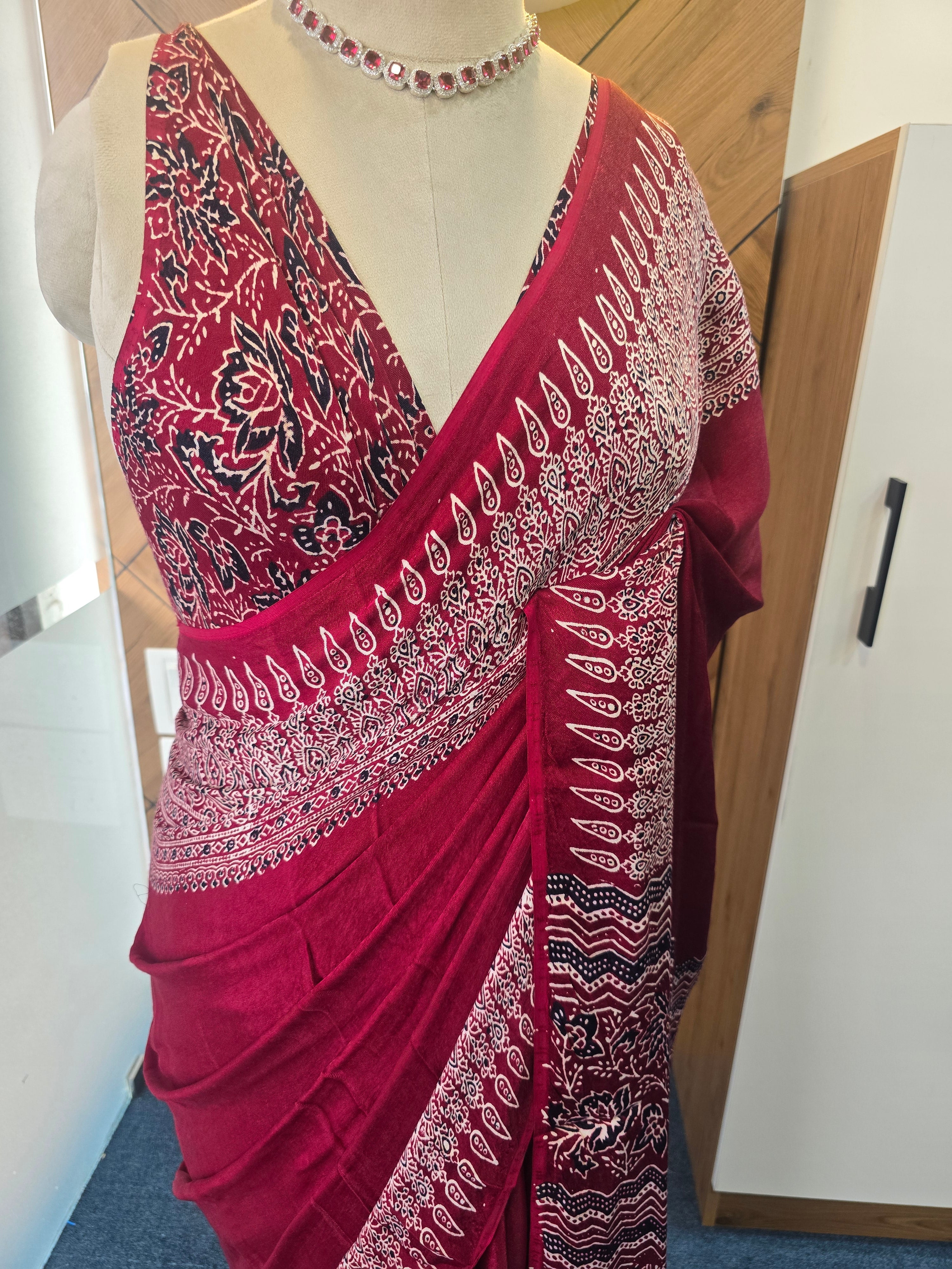 Modal  Ajrakh Saree