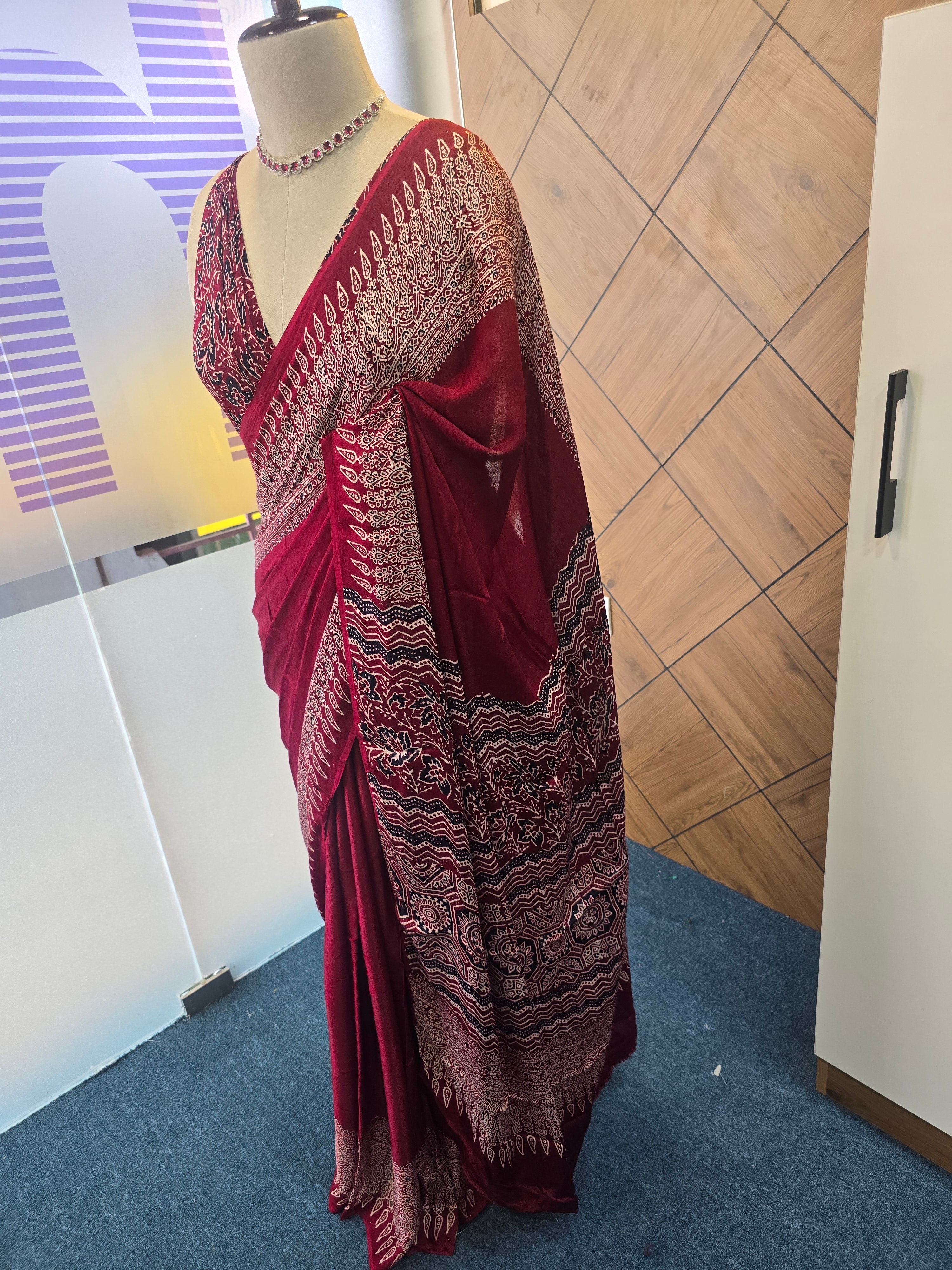 Modal  Ajrakh Saree