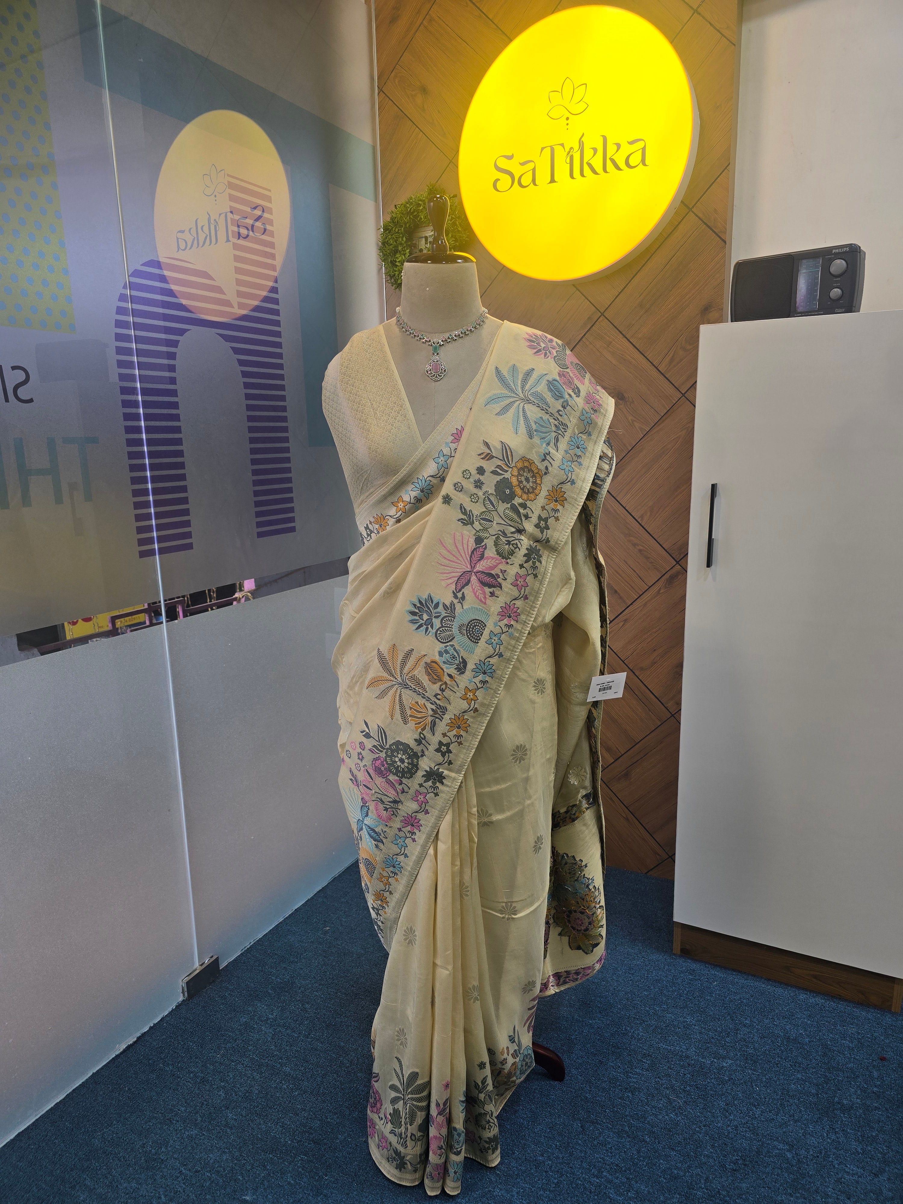 BLENDED TUSSER SILK SAREE