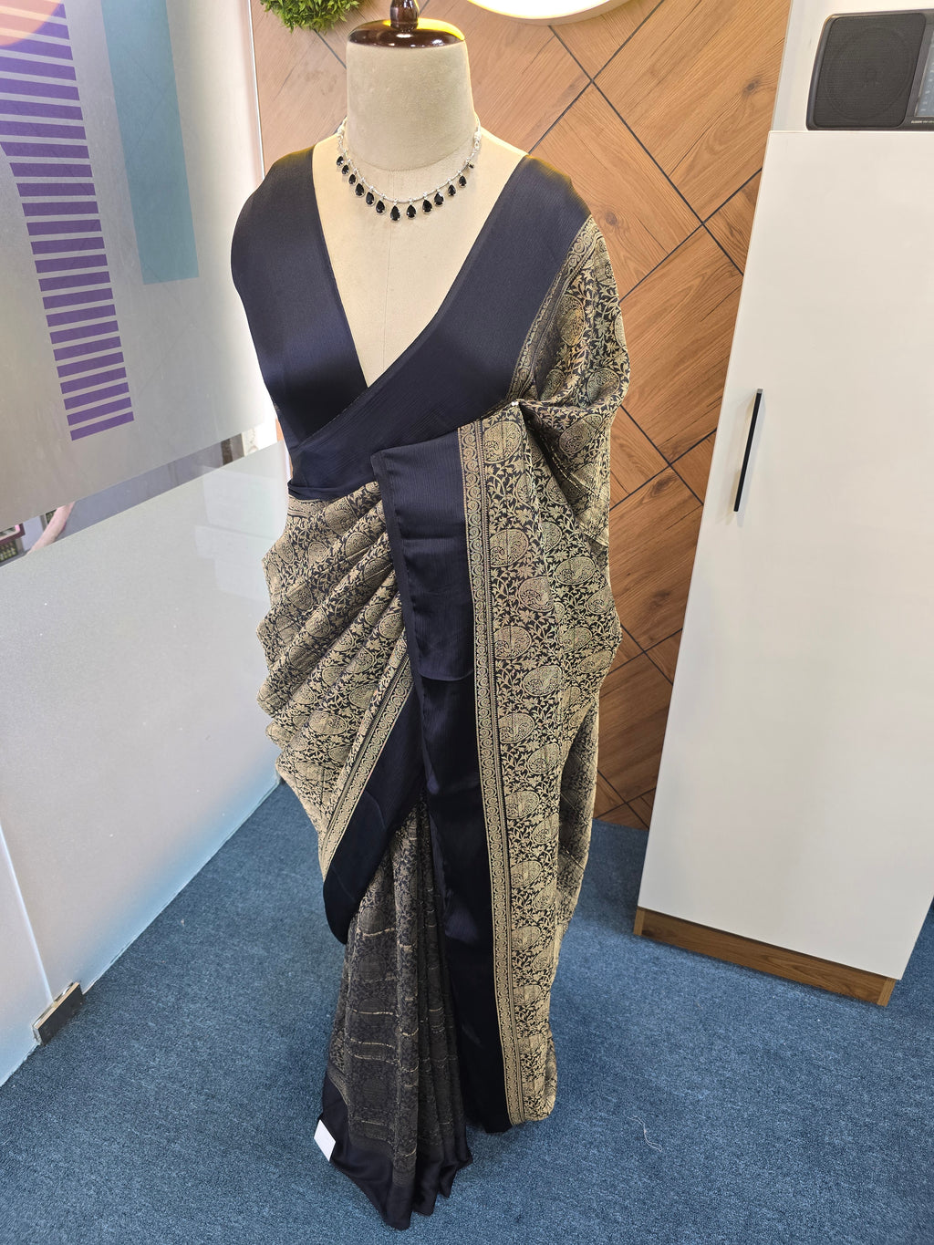 CRUSHED TISSUE SILK BANARASI SAREE