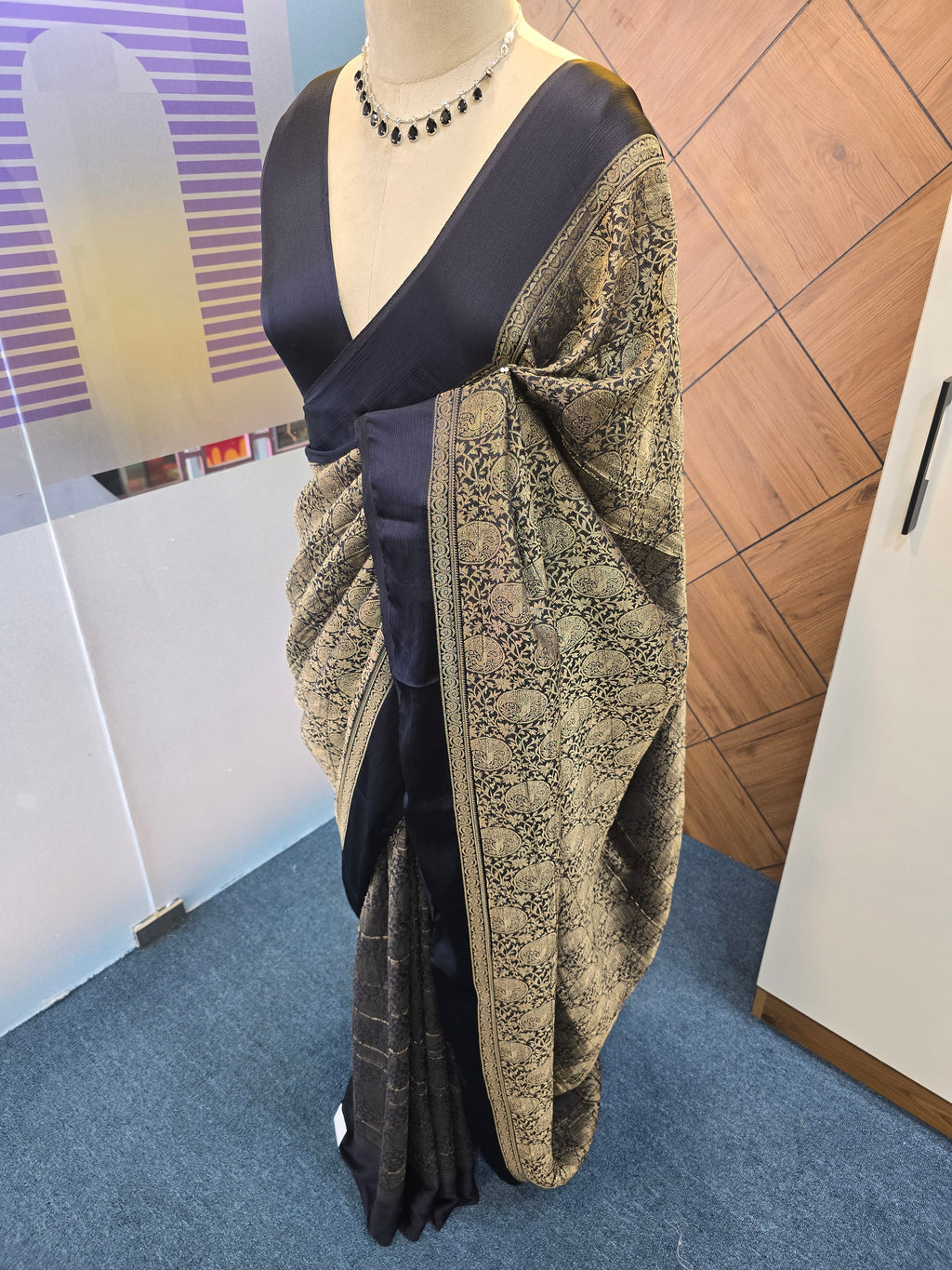 CRUSHED TISSUE SILK BANARASI SAREE