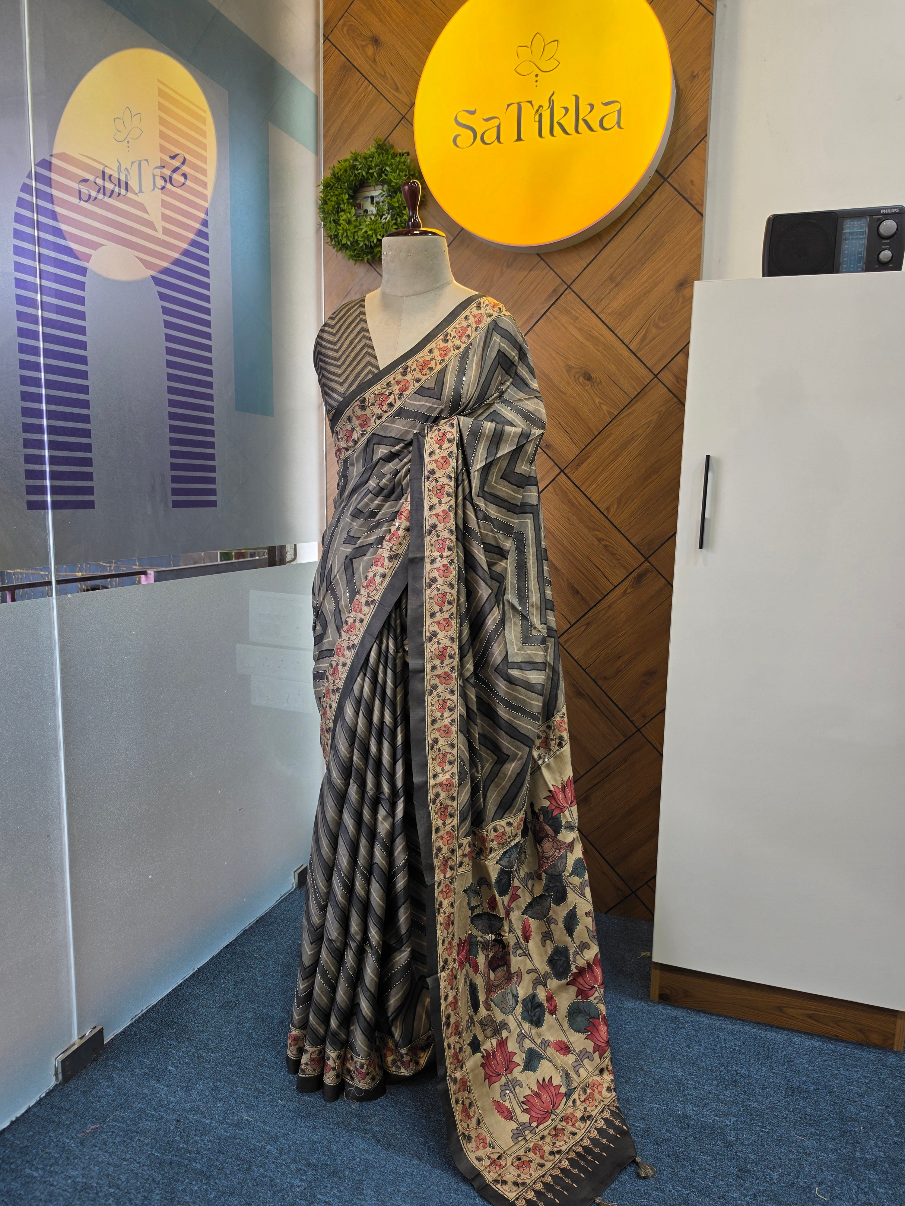 BLENDED TUSSAR SILK SAREE