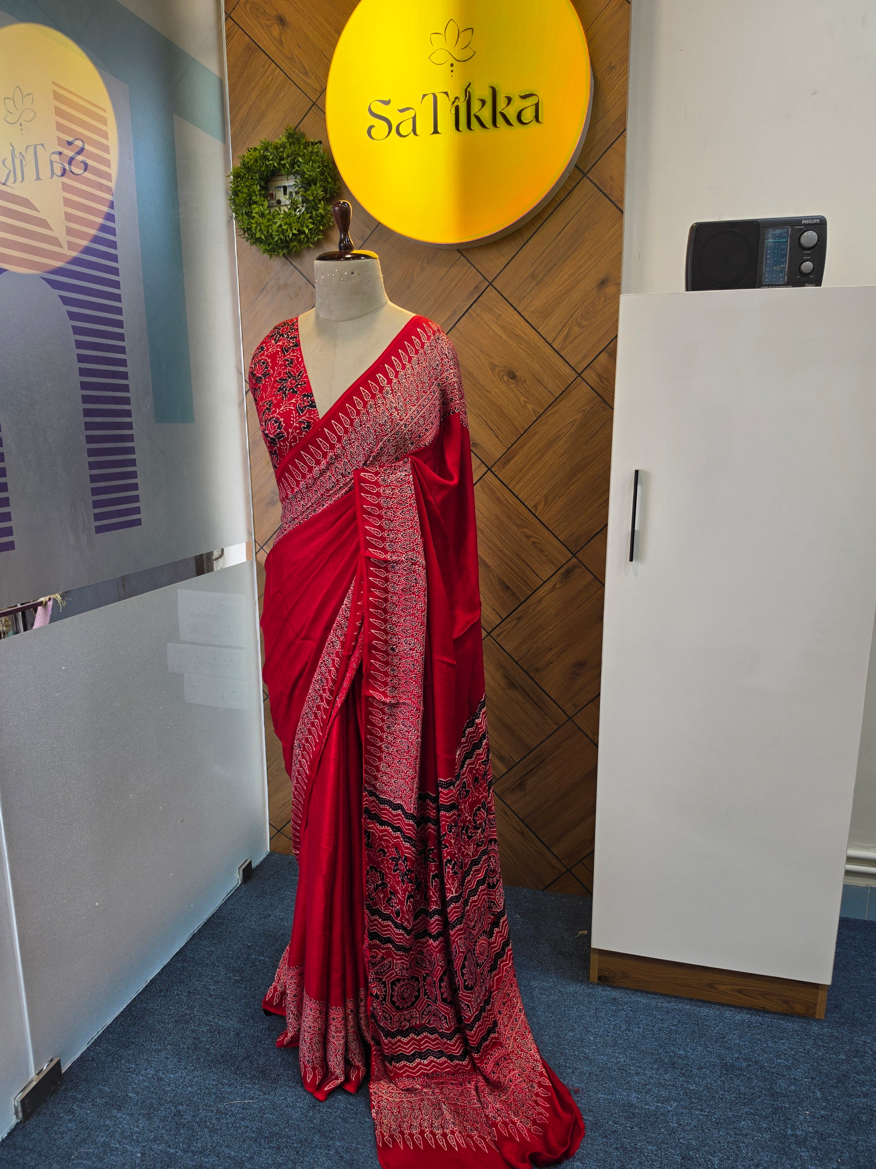 Modal  Ajrakh Saree