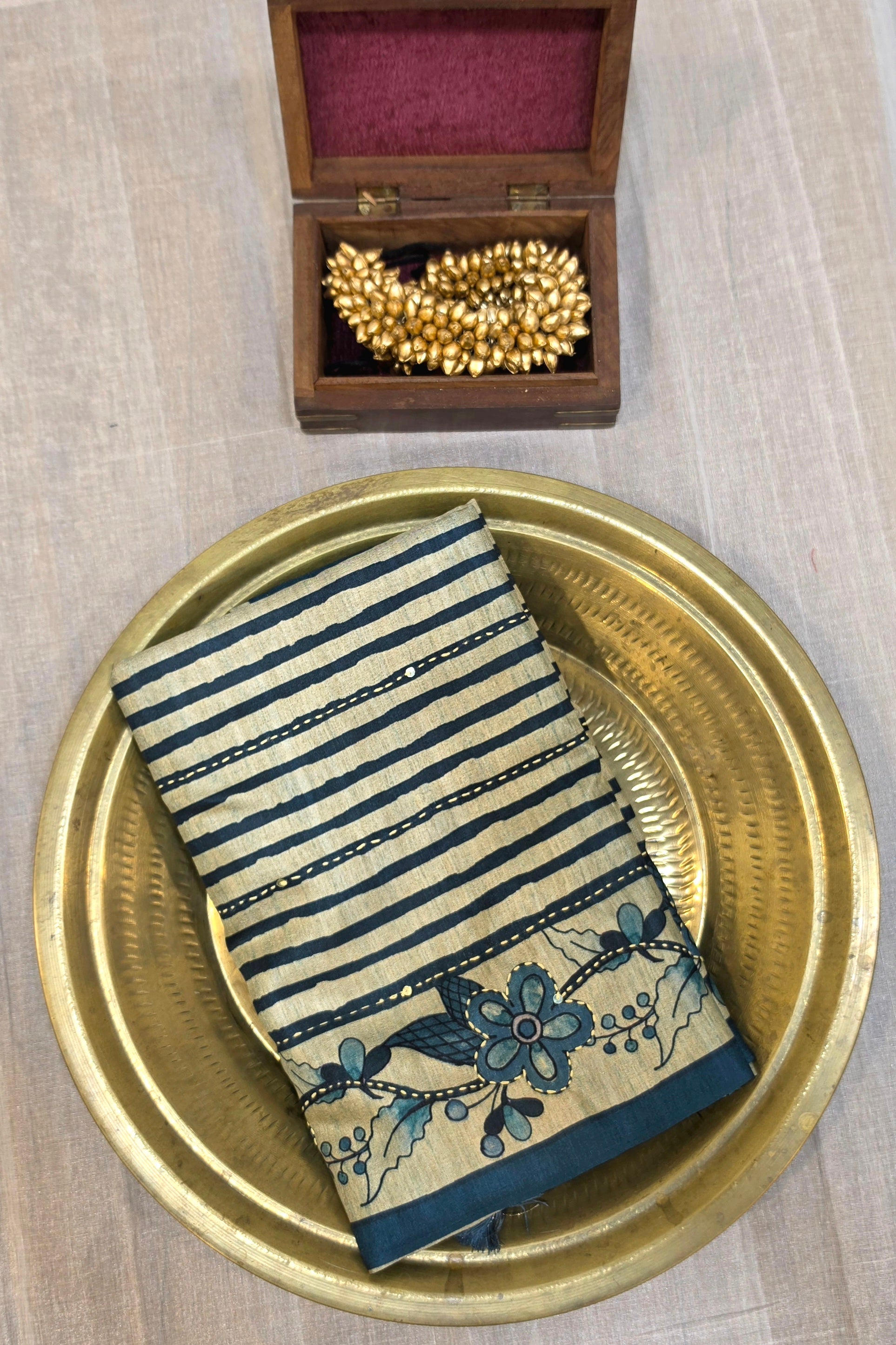 BLENDED TUSSAR SILK SAREE