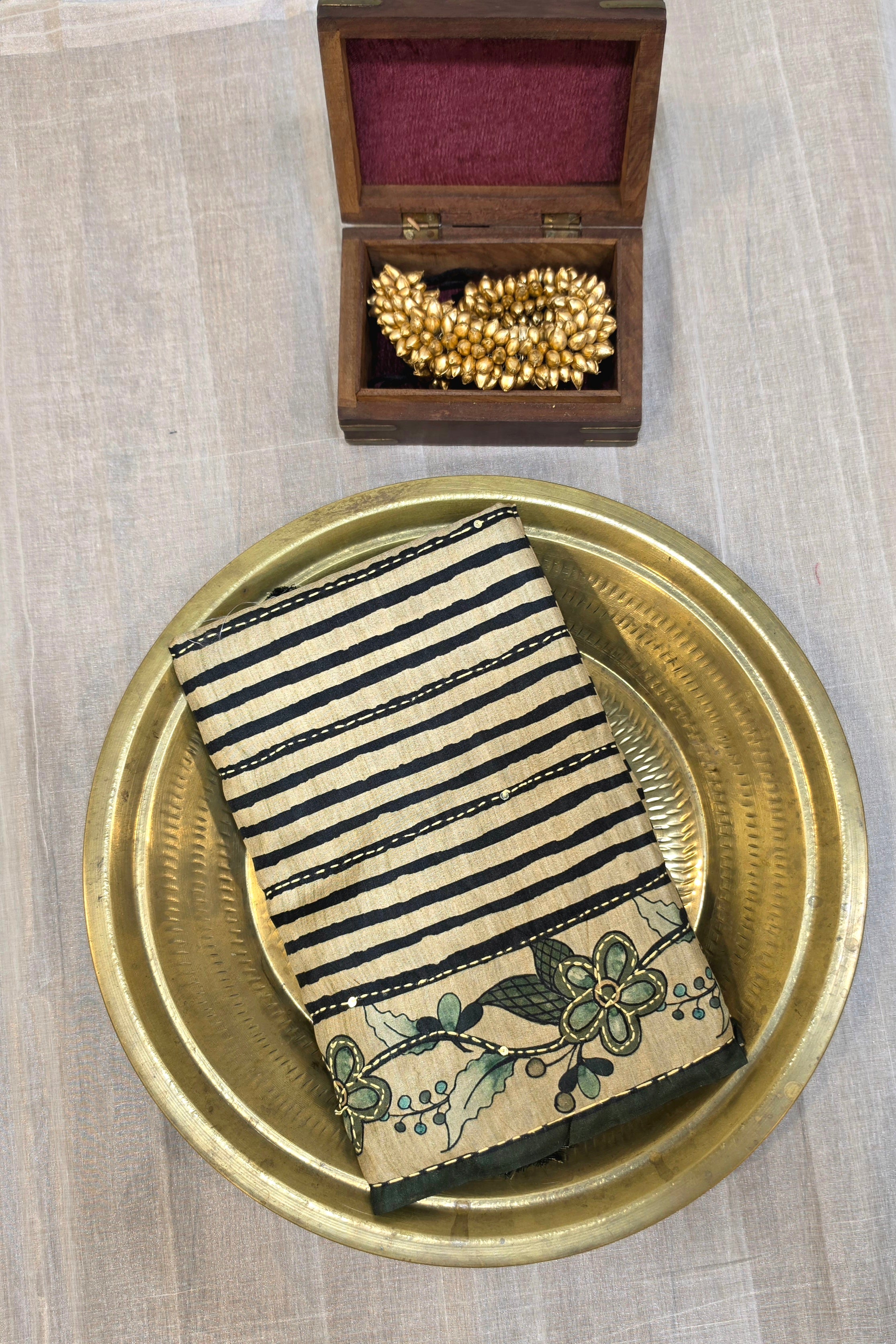 BLENDED TUSSAR SILK SAREE
