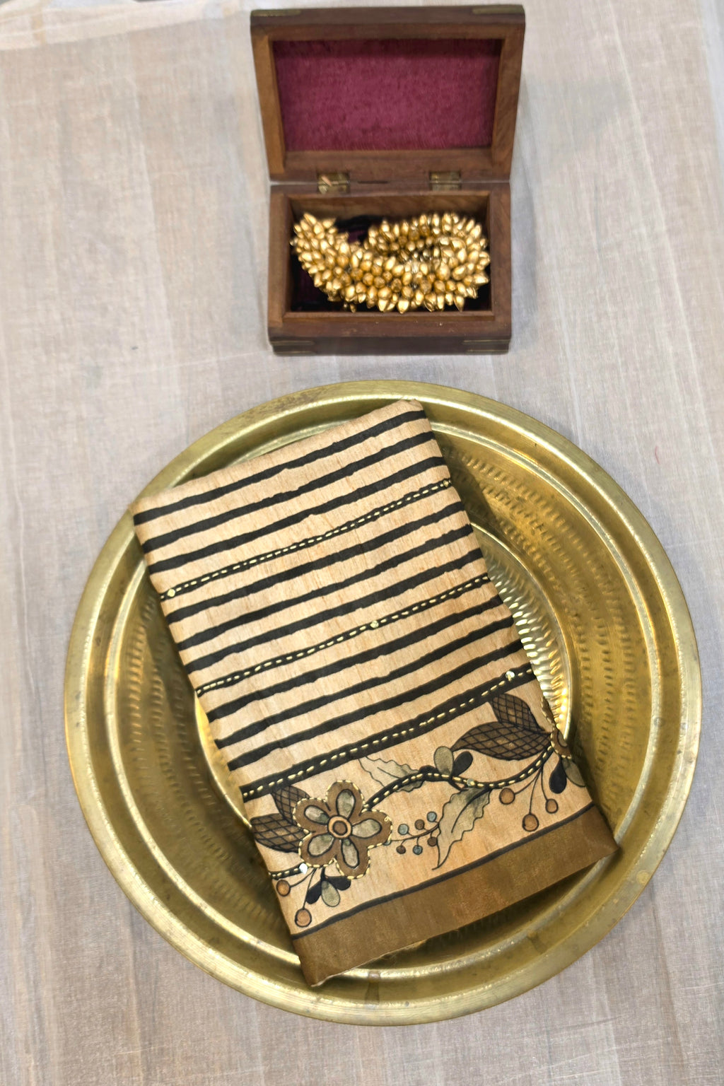 BLENDED TUSSAR SILK SAREE