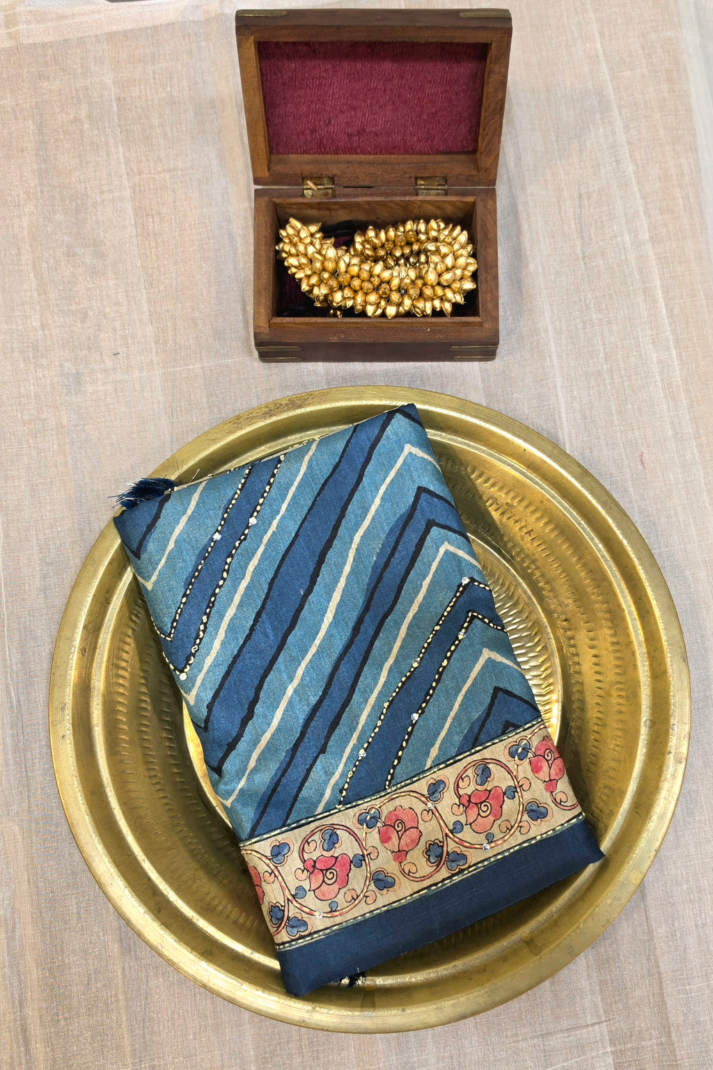 BLENDED TUSSAR SILK SAREE