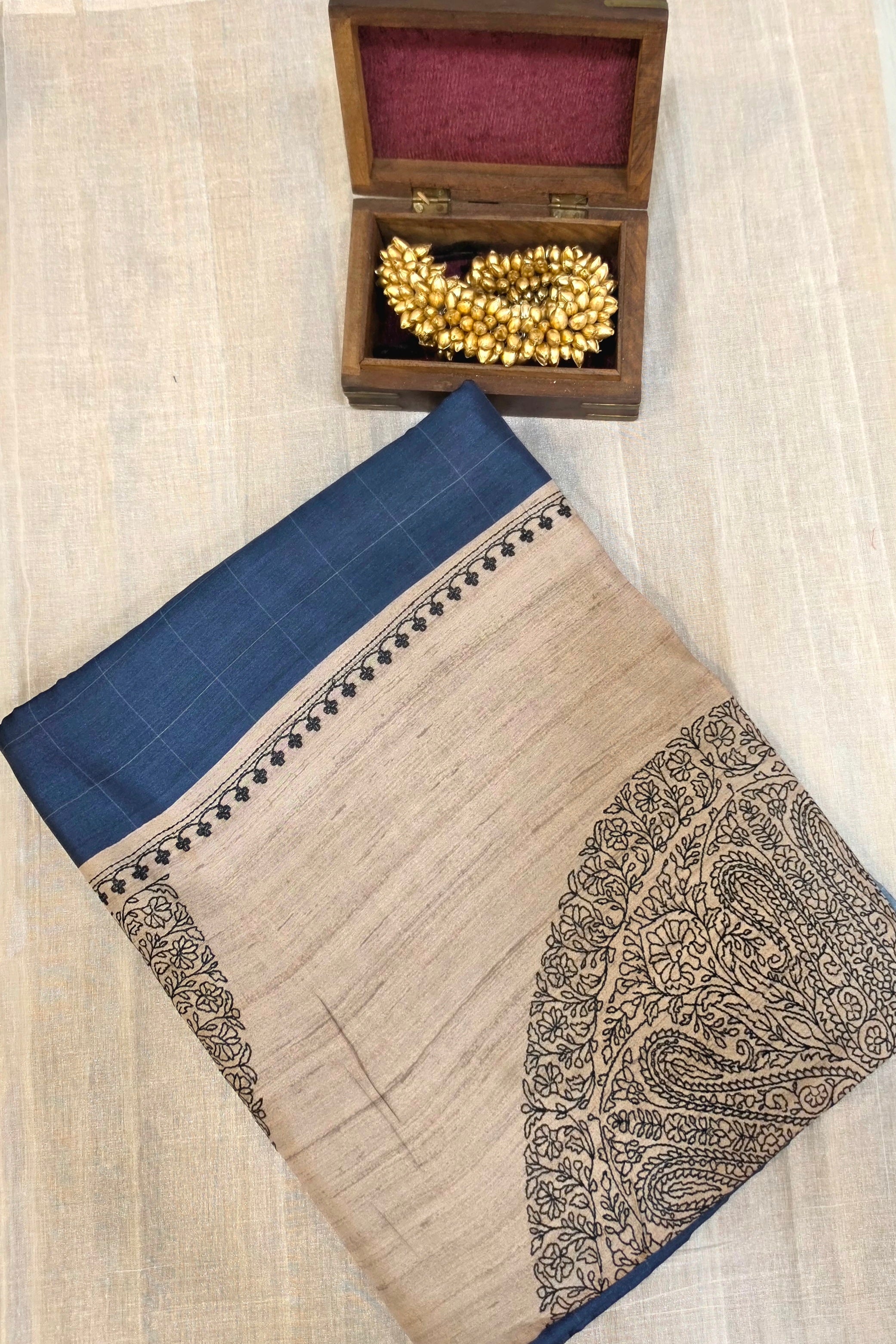 BLENDED TUSSAR SAREE