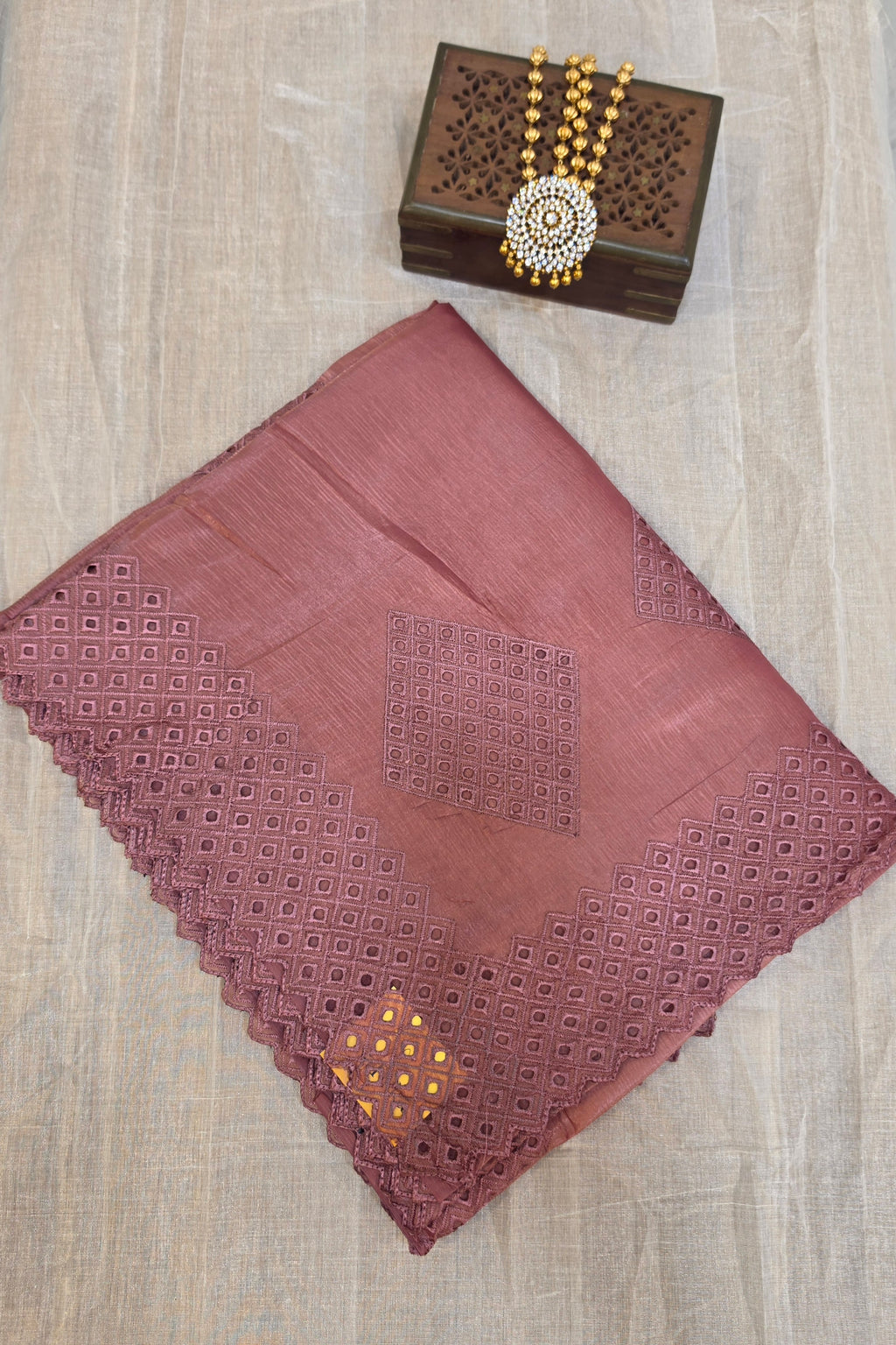 CRUSHED ORGANZA SAREE