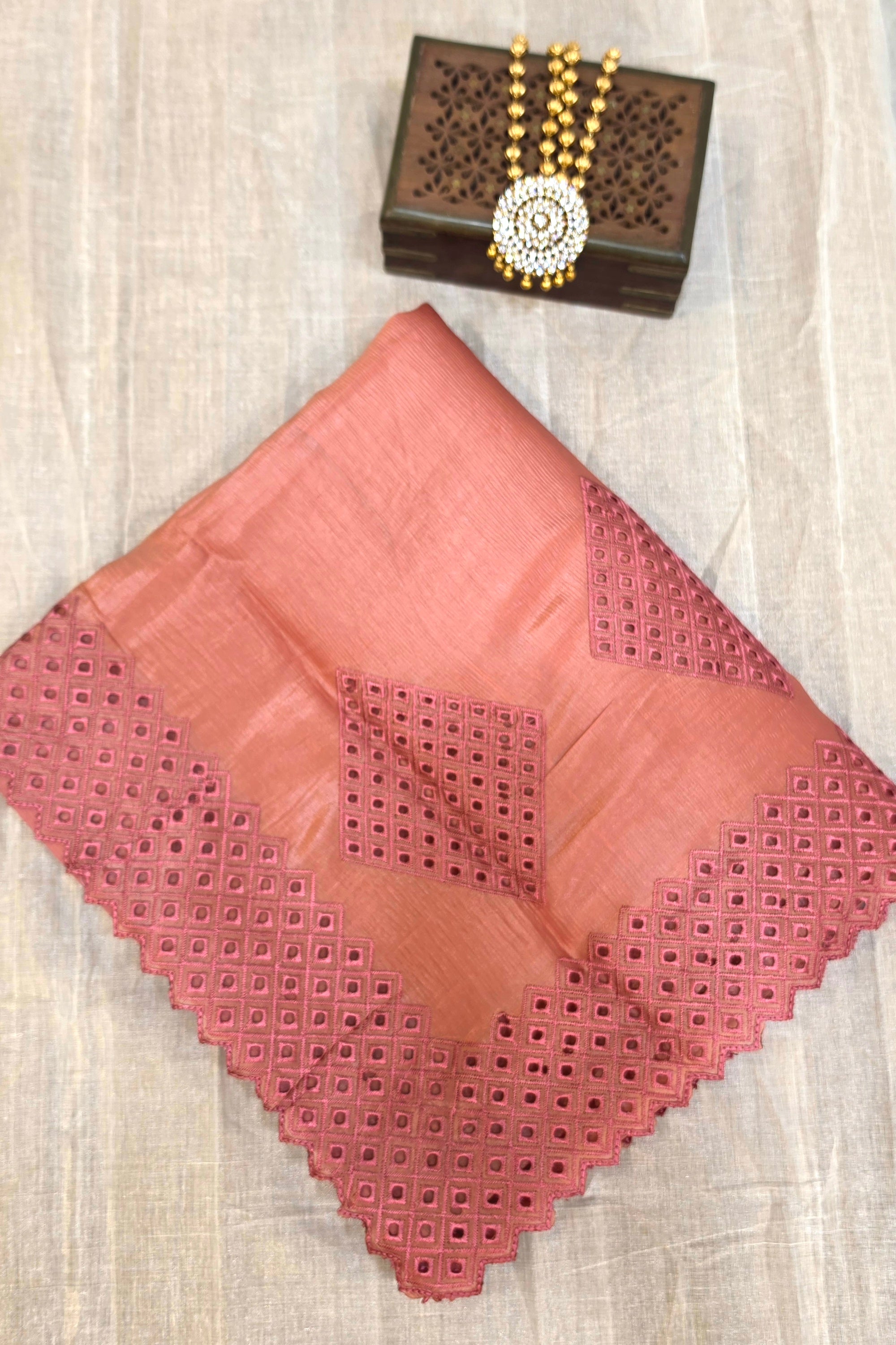 CRUSHED ORGANZA SAREE