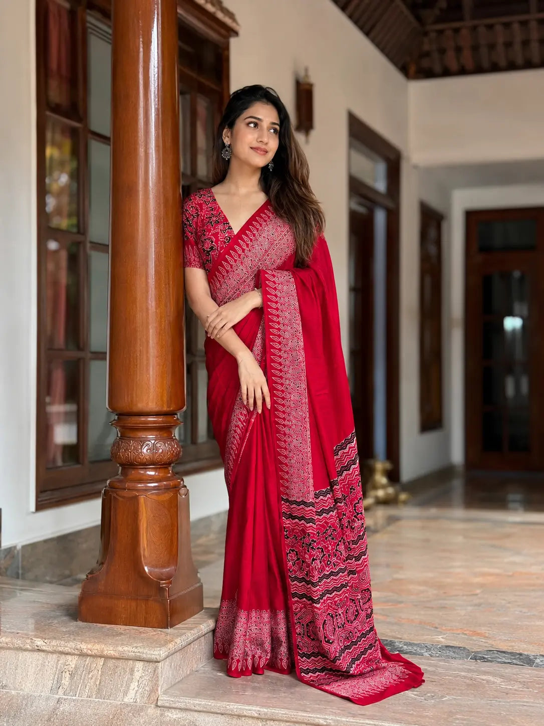 Modal  Ajrakh Saree