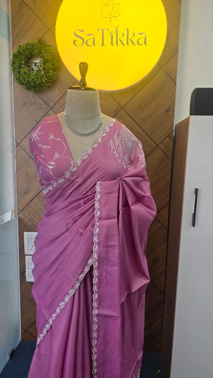 BLENDED ORGANZA SILK SAREE