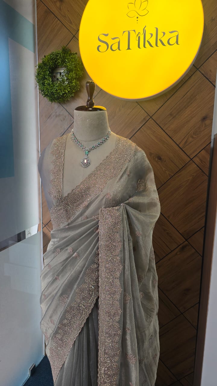 TISSUE ORGANZA SAREE