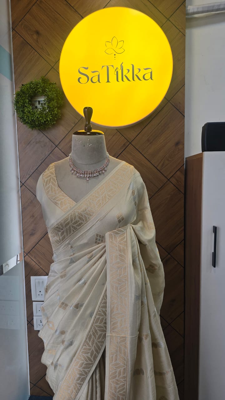 BLENDED TUSSER SILK SAREE