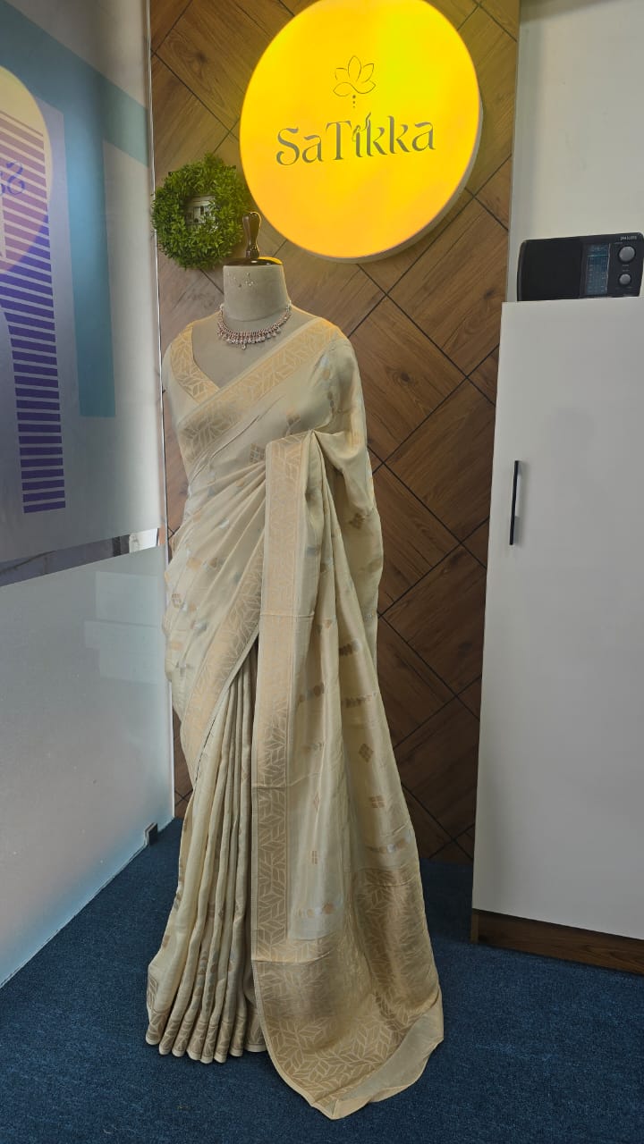 BLENDED TUSSER SILK SAREE