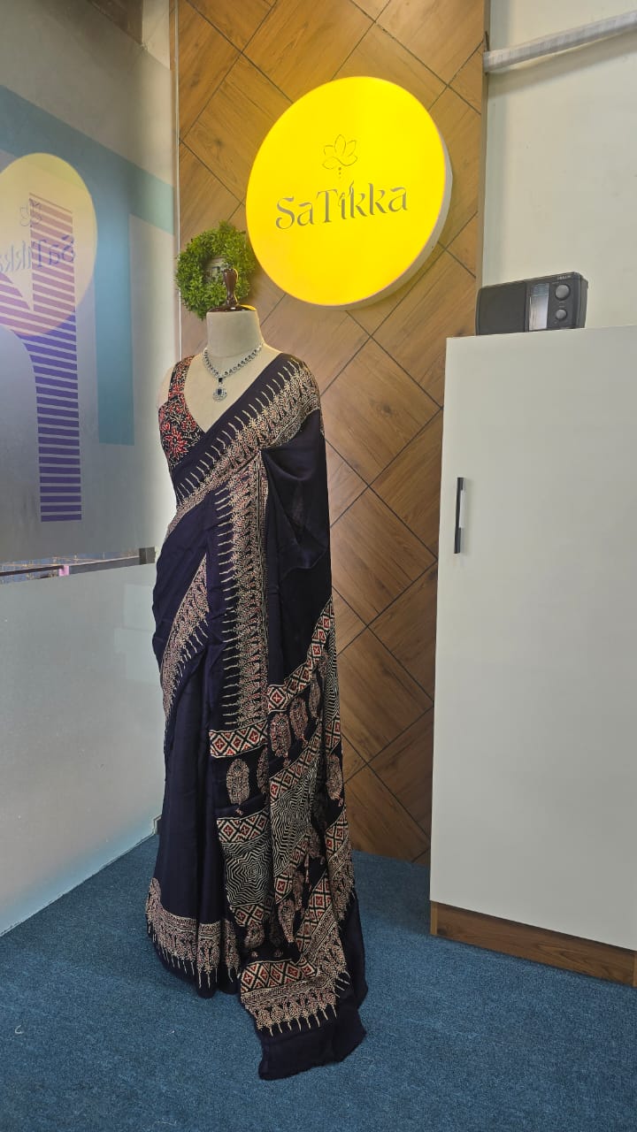 Modal  Ajrakh Saree