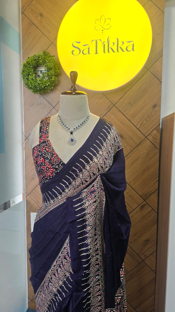Modal  Ajrakh Saree