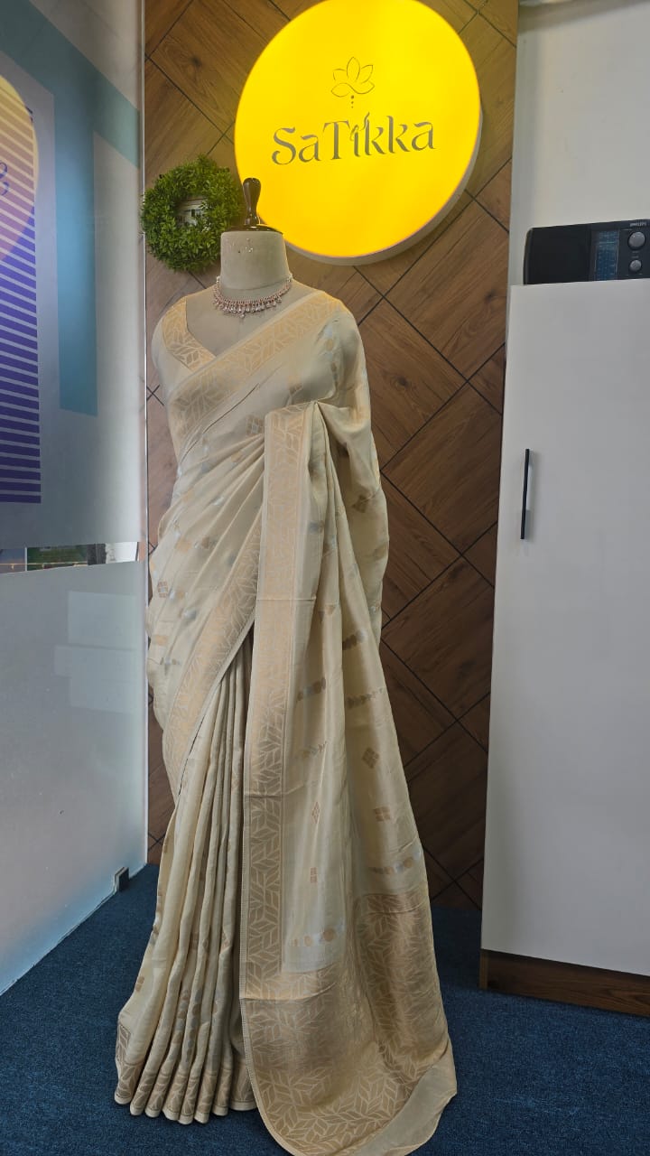 BLENDED TUSSER SILK SAREE