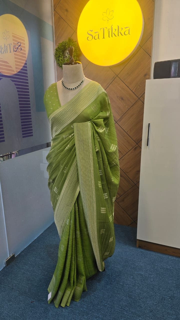 CRUSHED TISSUE SILK BANARASI SAREE