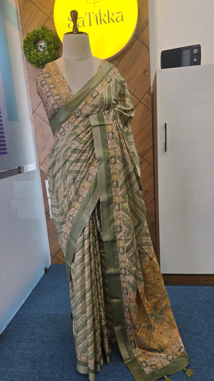 BLENDED TUSSAR SAREE