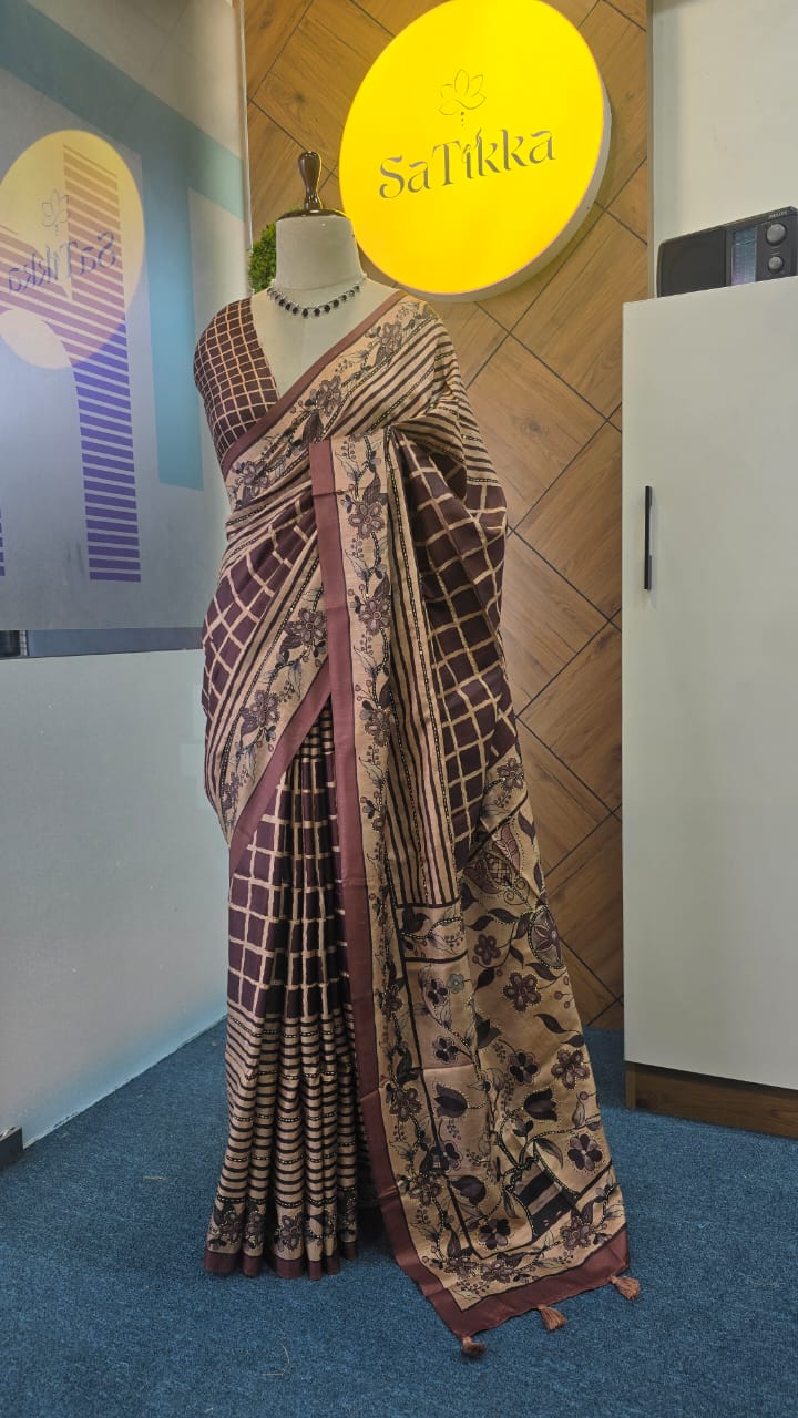 BLENDED TUSSAR SILK SAREE