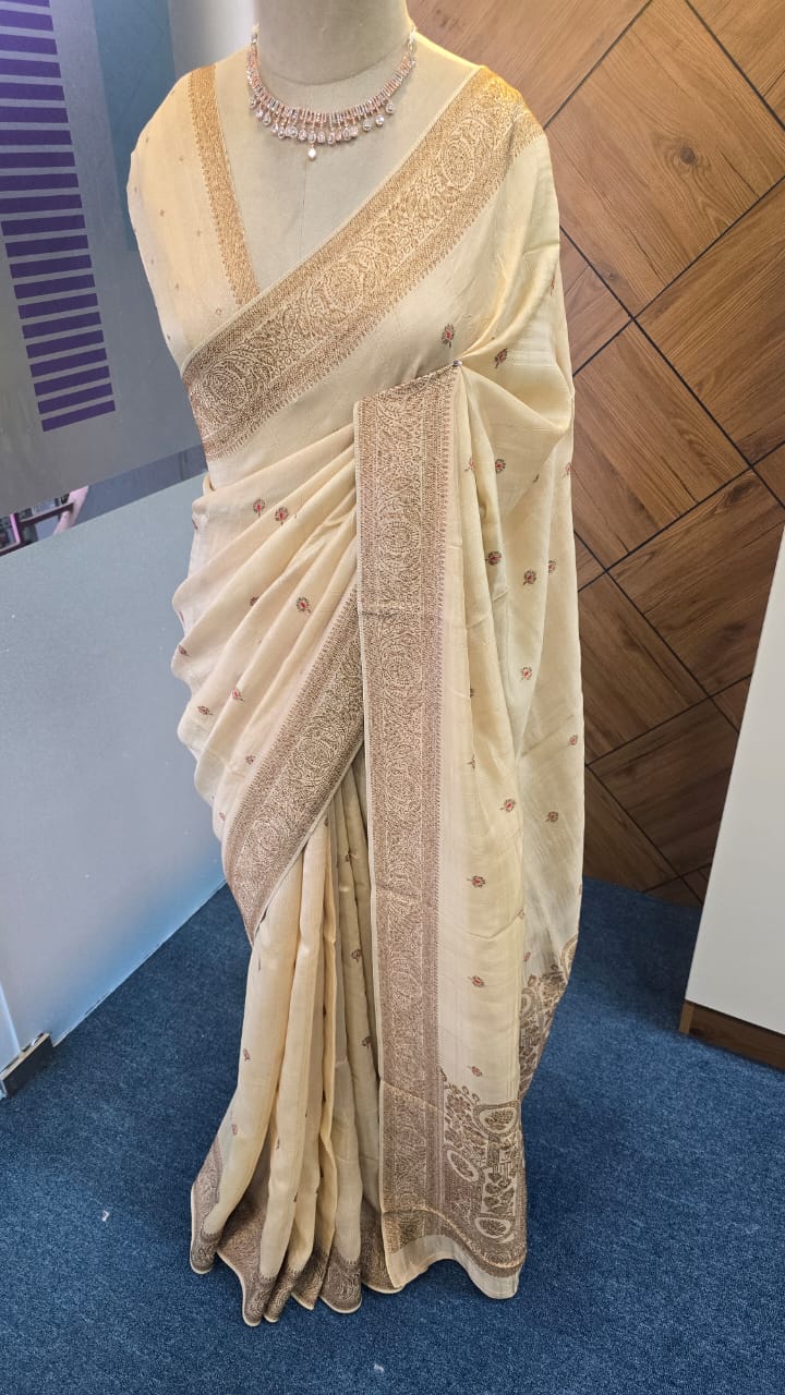 BLENDED TUSSER SILK SAREE
