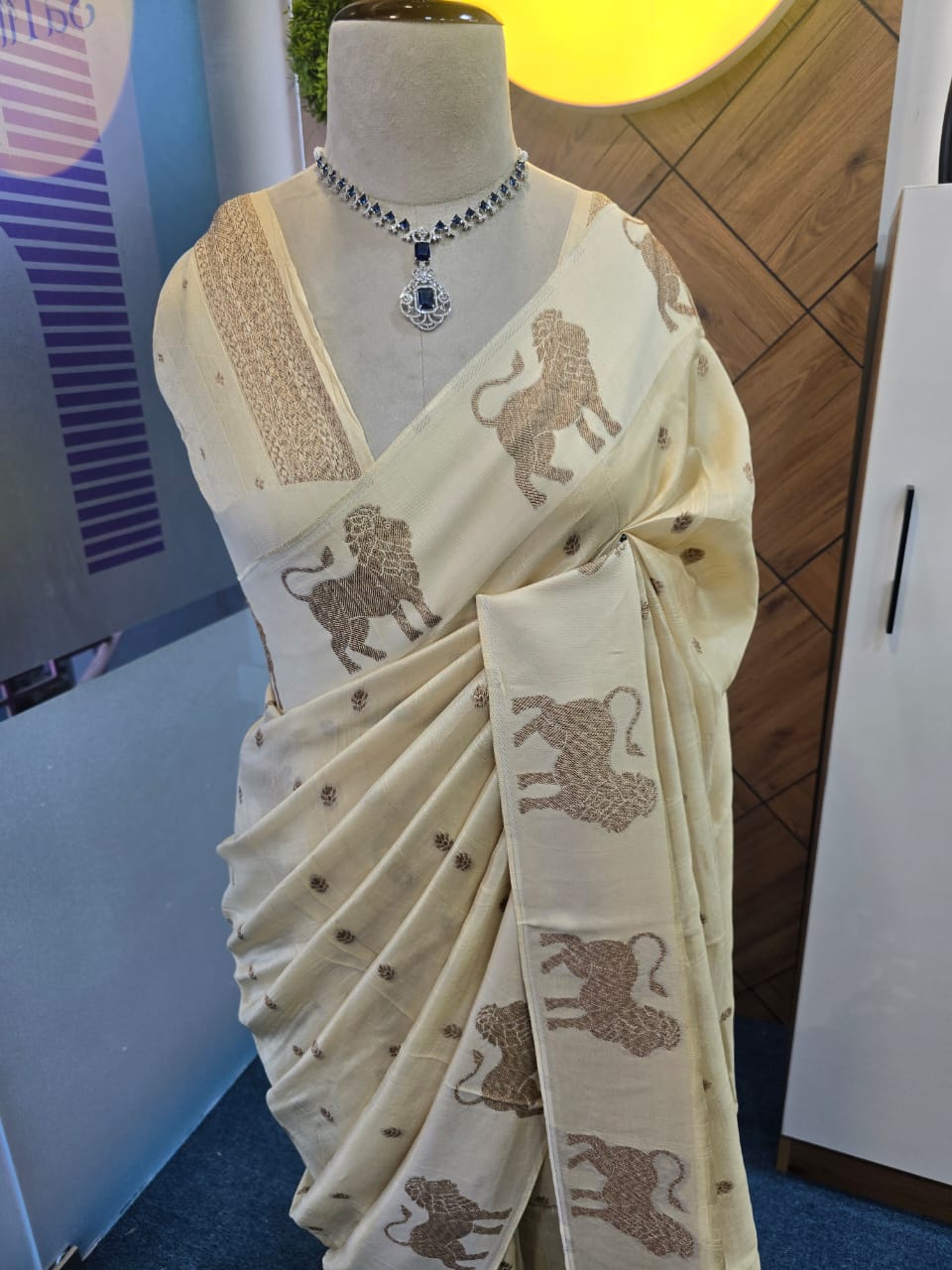 BLENDED TUSSER SILK SAREE