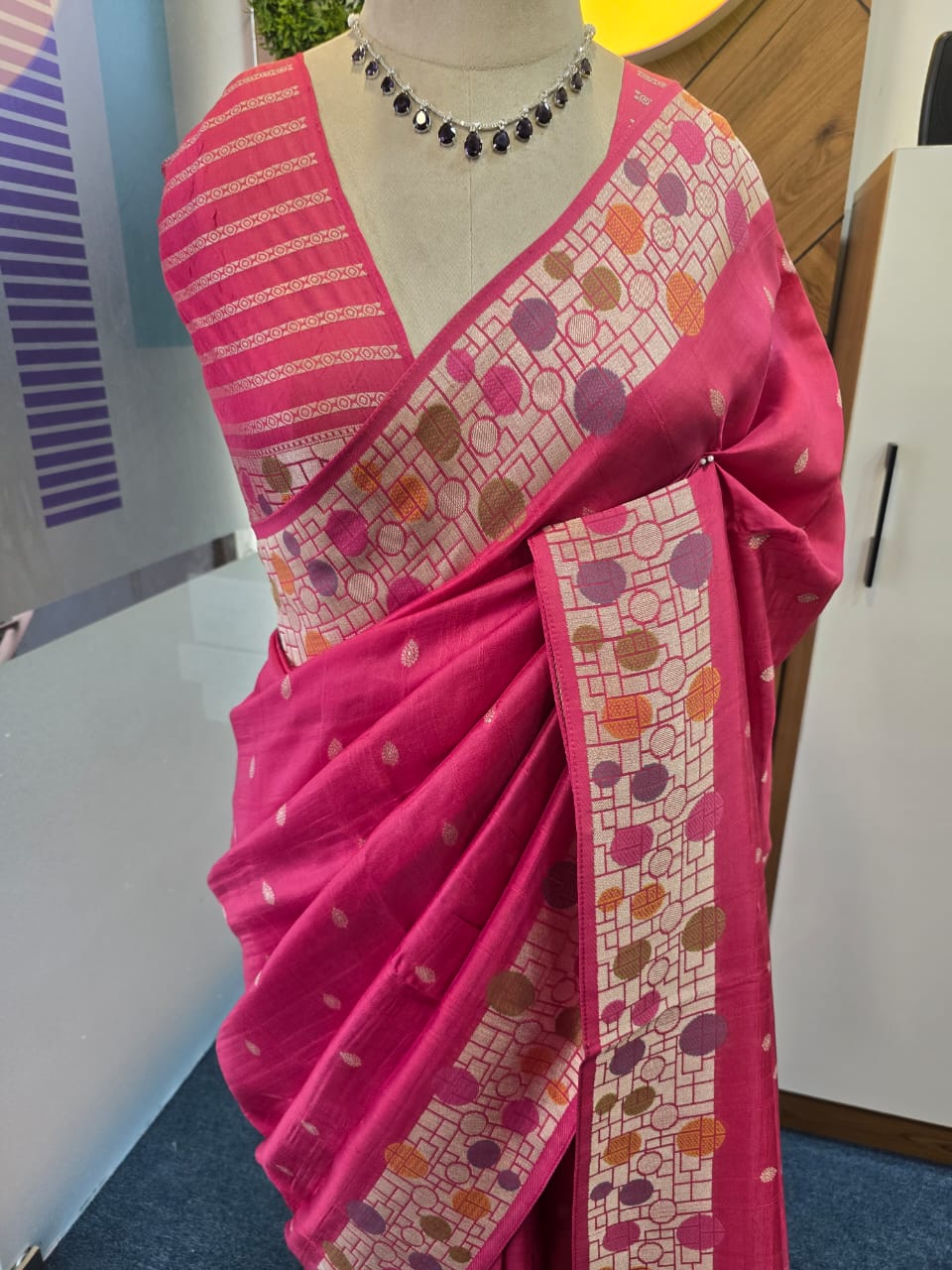 BLENDED TUSSER SILK SAREE