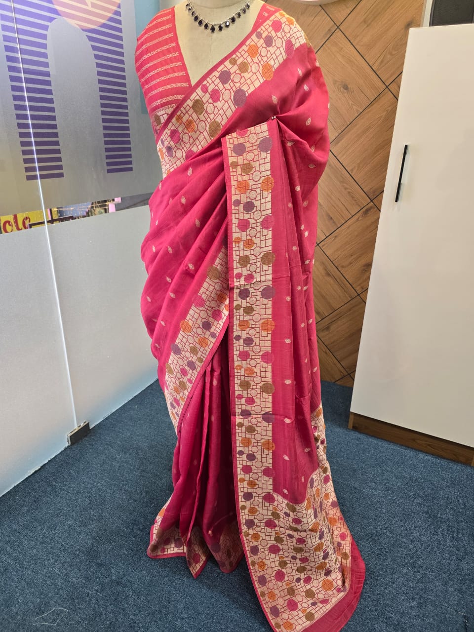 BLENDED TUSSER SILK SAREE