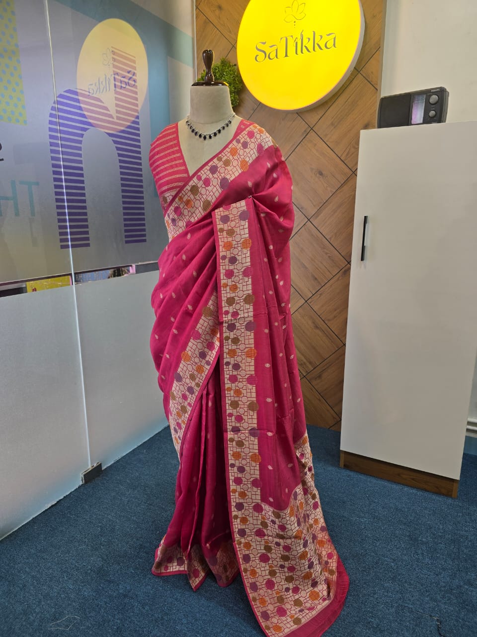 BLENDED TUSSER SILK SAREE