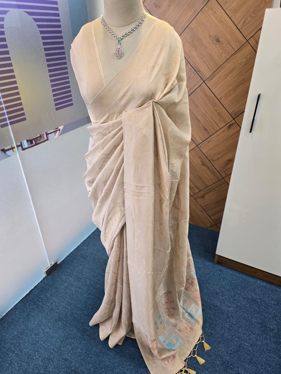 BLENDED TUSSER SILK SAREE