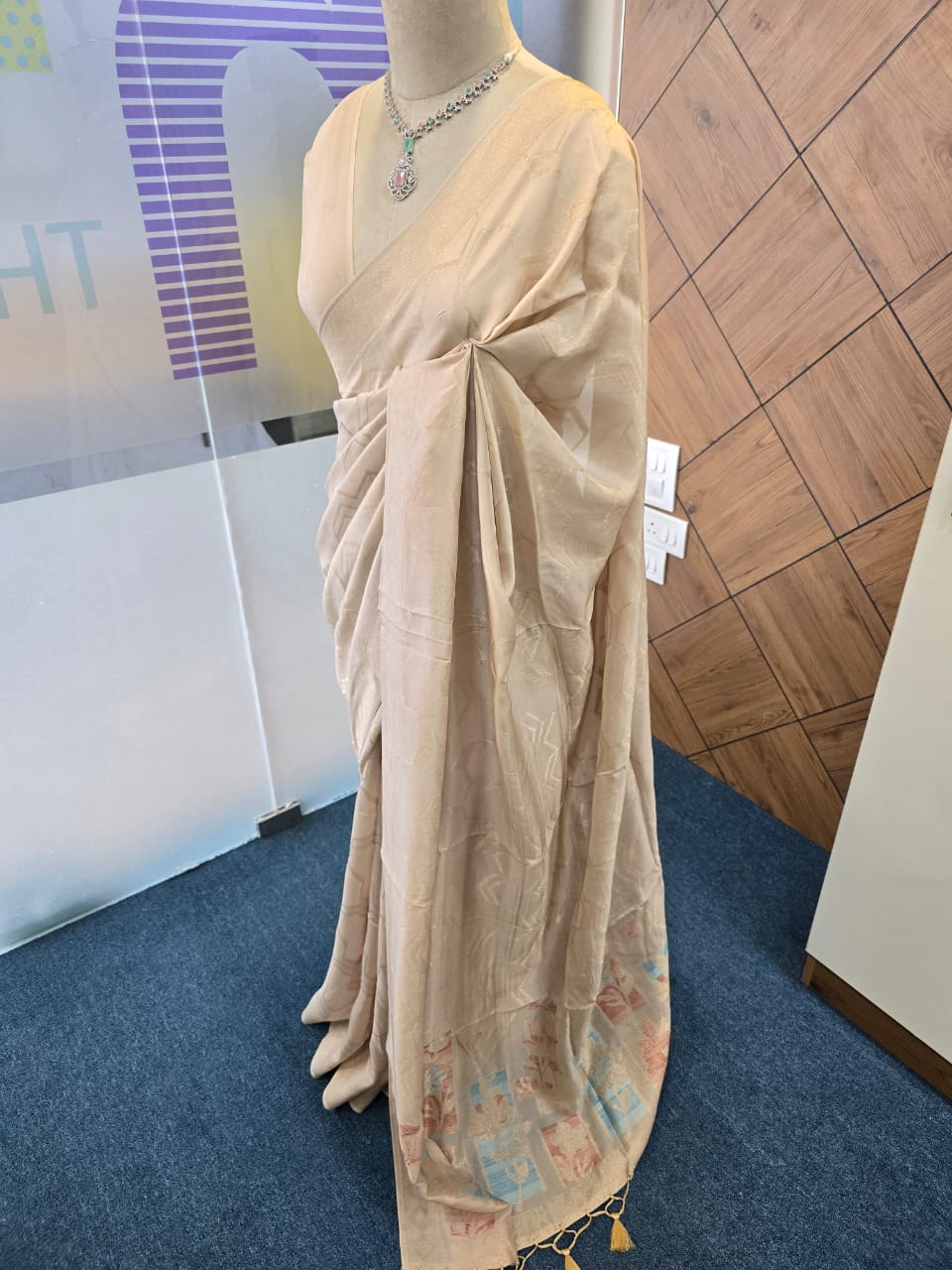 BLENDED TUSSER SILK SAREE