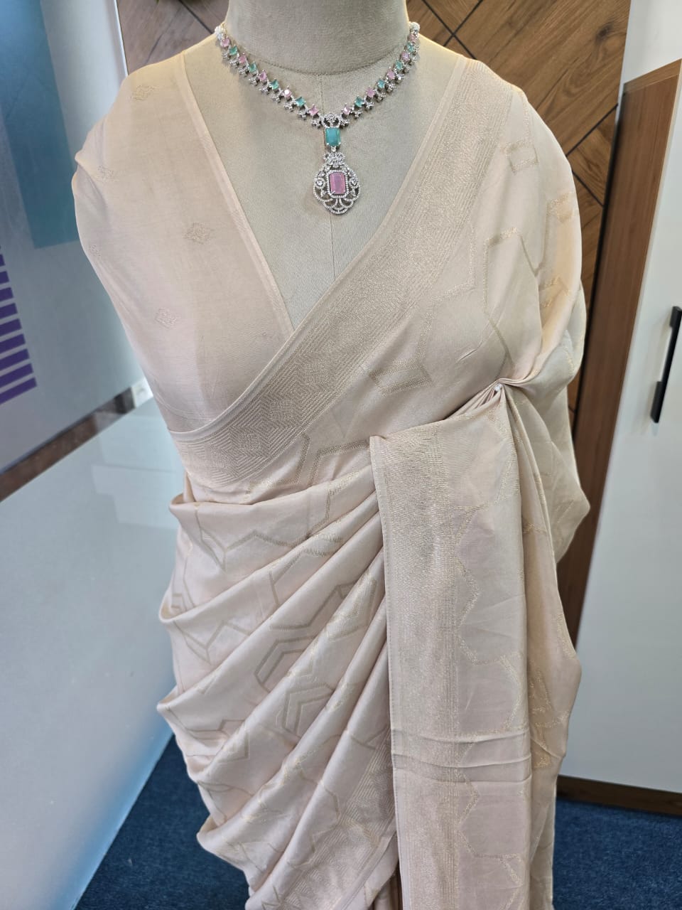 BLENDED TUSSER SILK SAREE