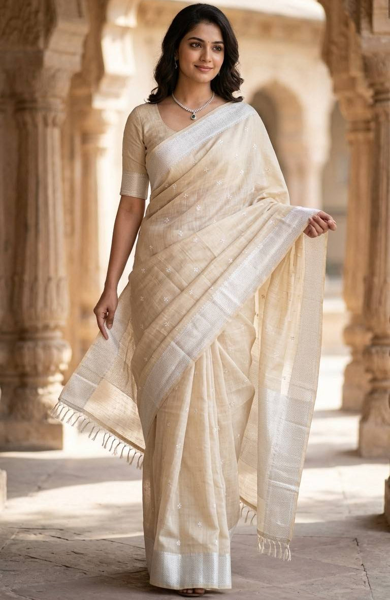 BLENDED TUSSAR SAREE