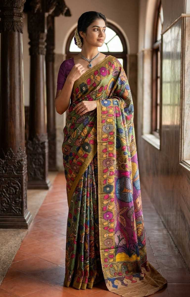 BLENDED TUSSAR SAREE