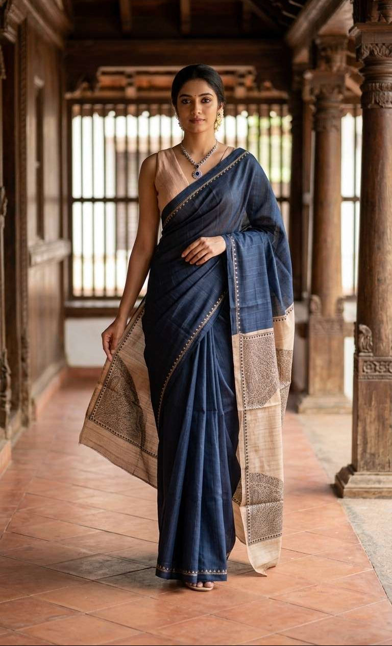 BLENDED TUSSAR SAREE
