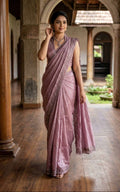 ORGANZA EMBROIDERY CUTWORK SAREE