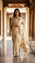 BLENDED TUSSER SILK SAREE