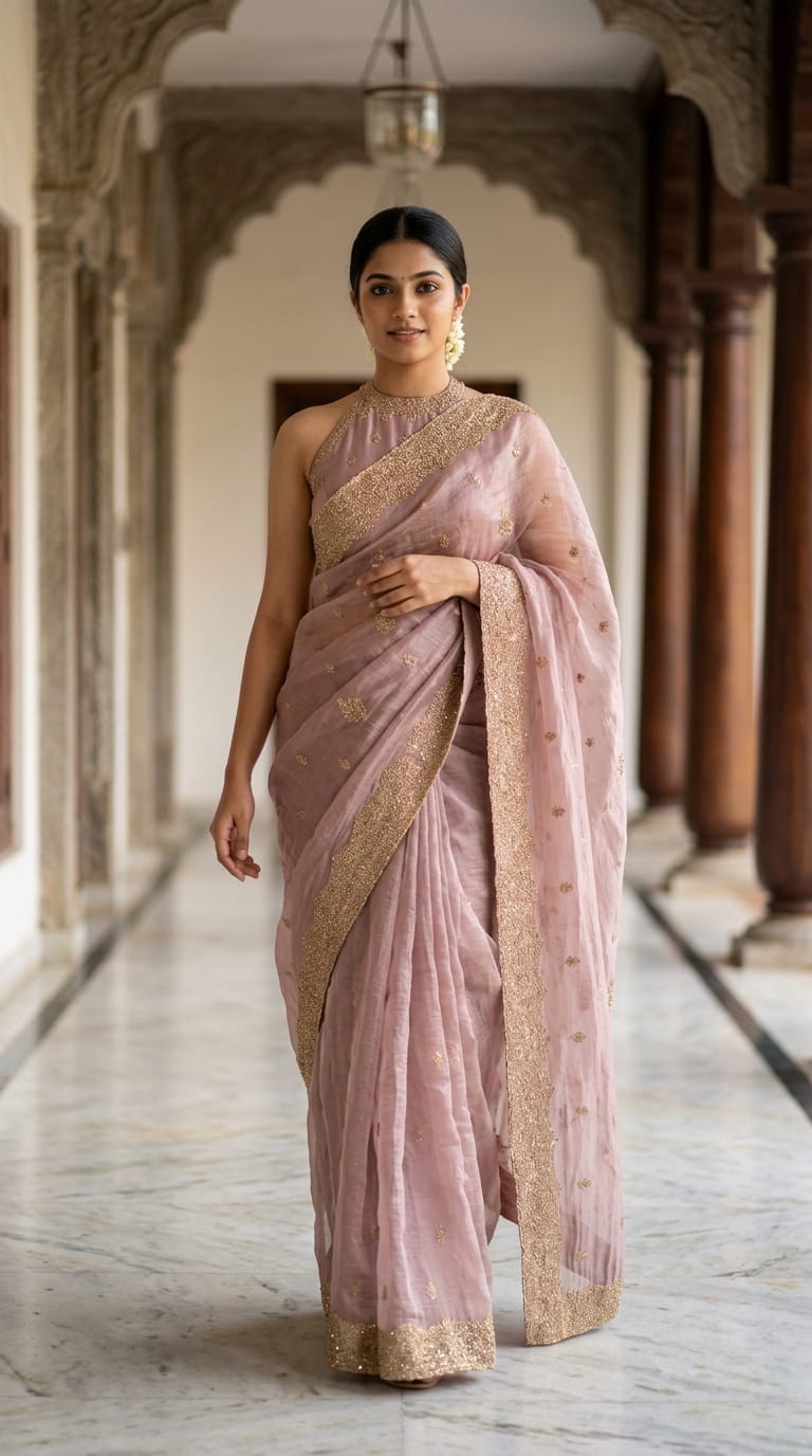 TISSUE ORGANZA SAREE