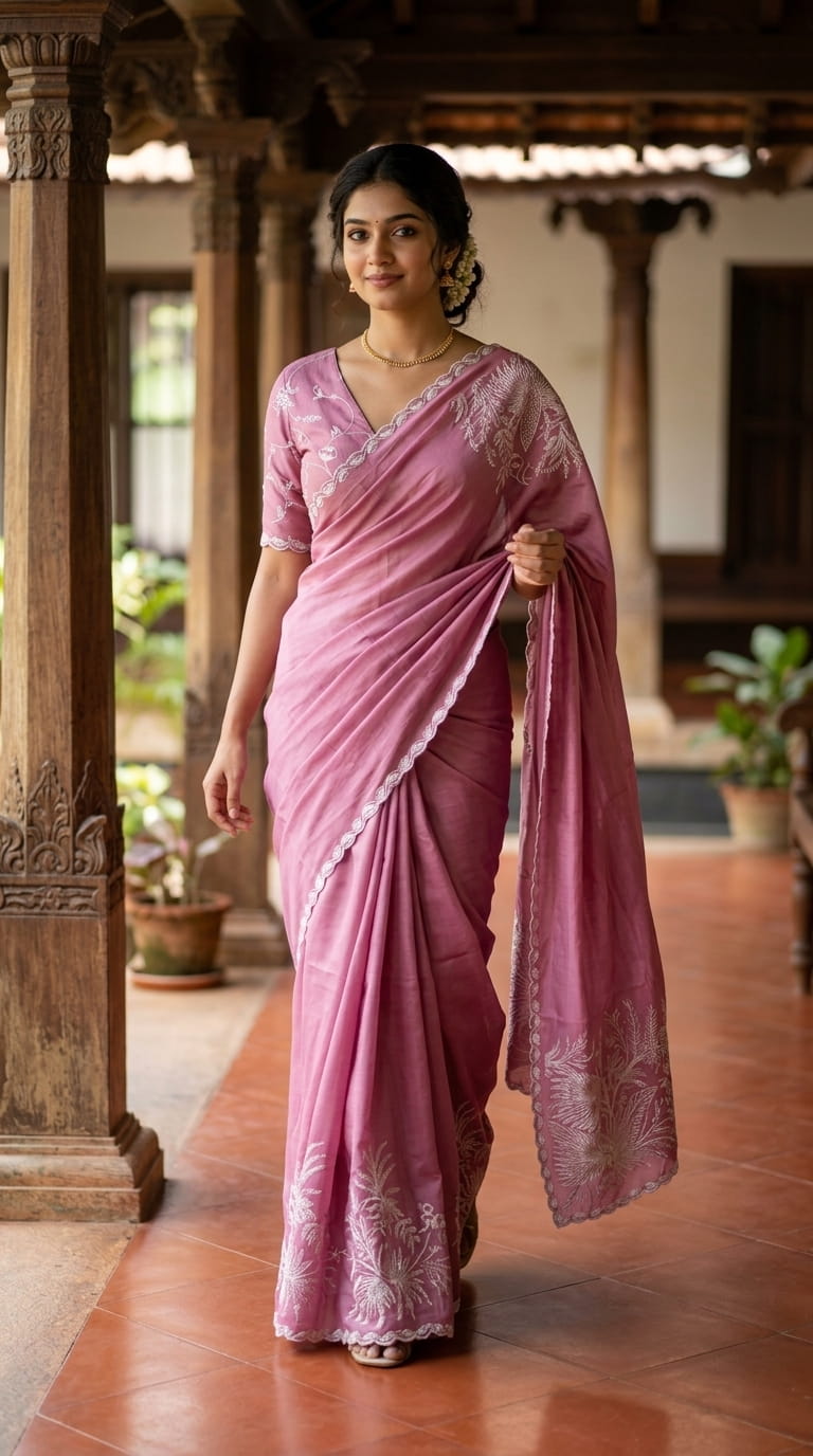 BLENDED ORGANZA SILK SAREE