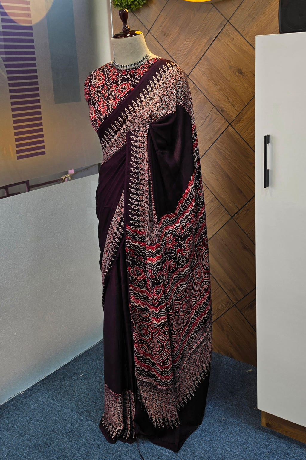 Modal  Ajrakh Saree