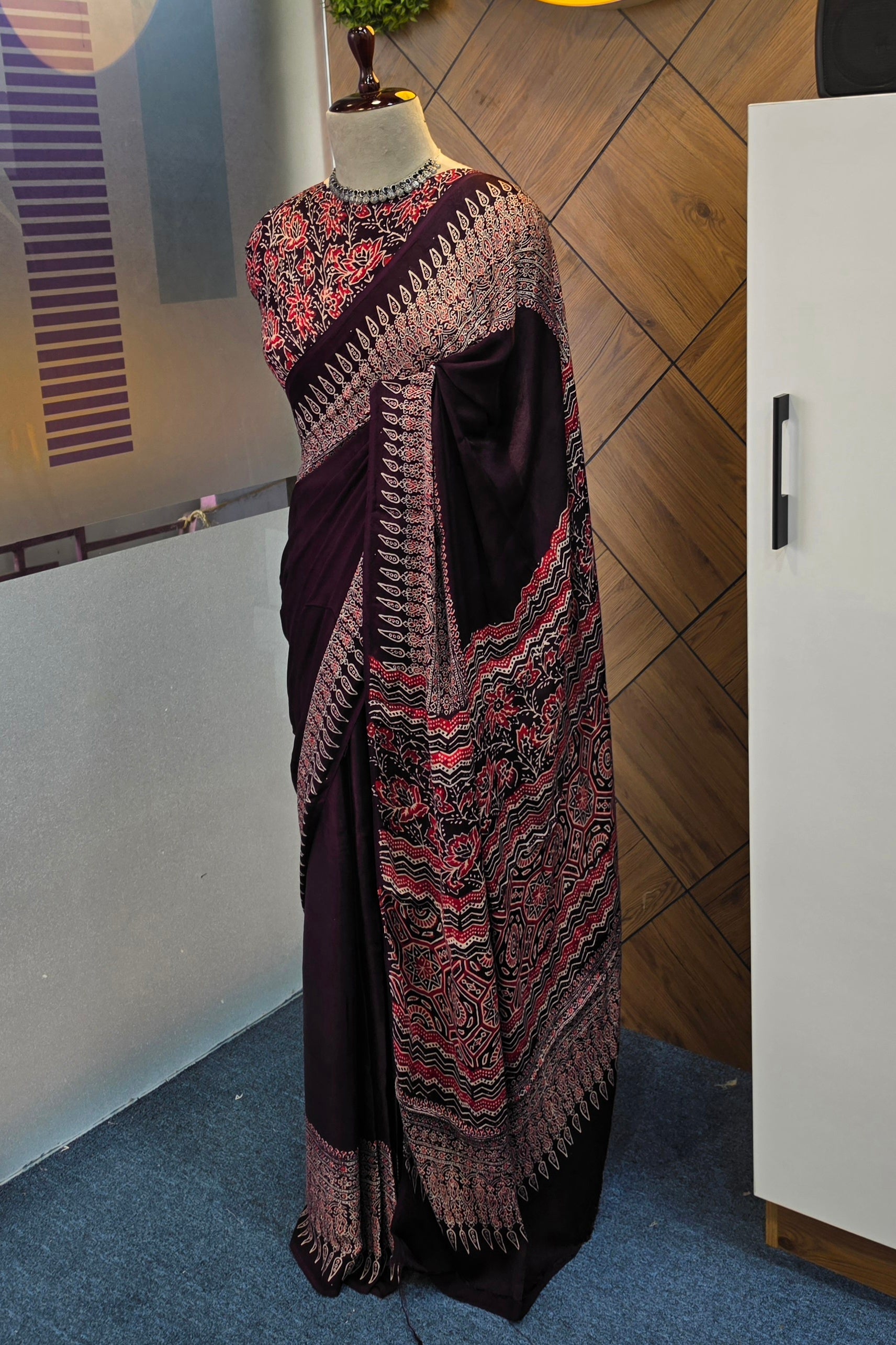 Modal  Ajrakh Saree