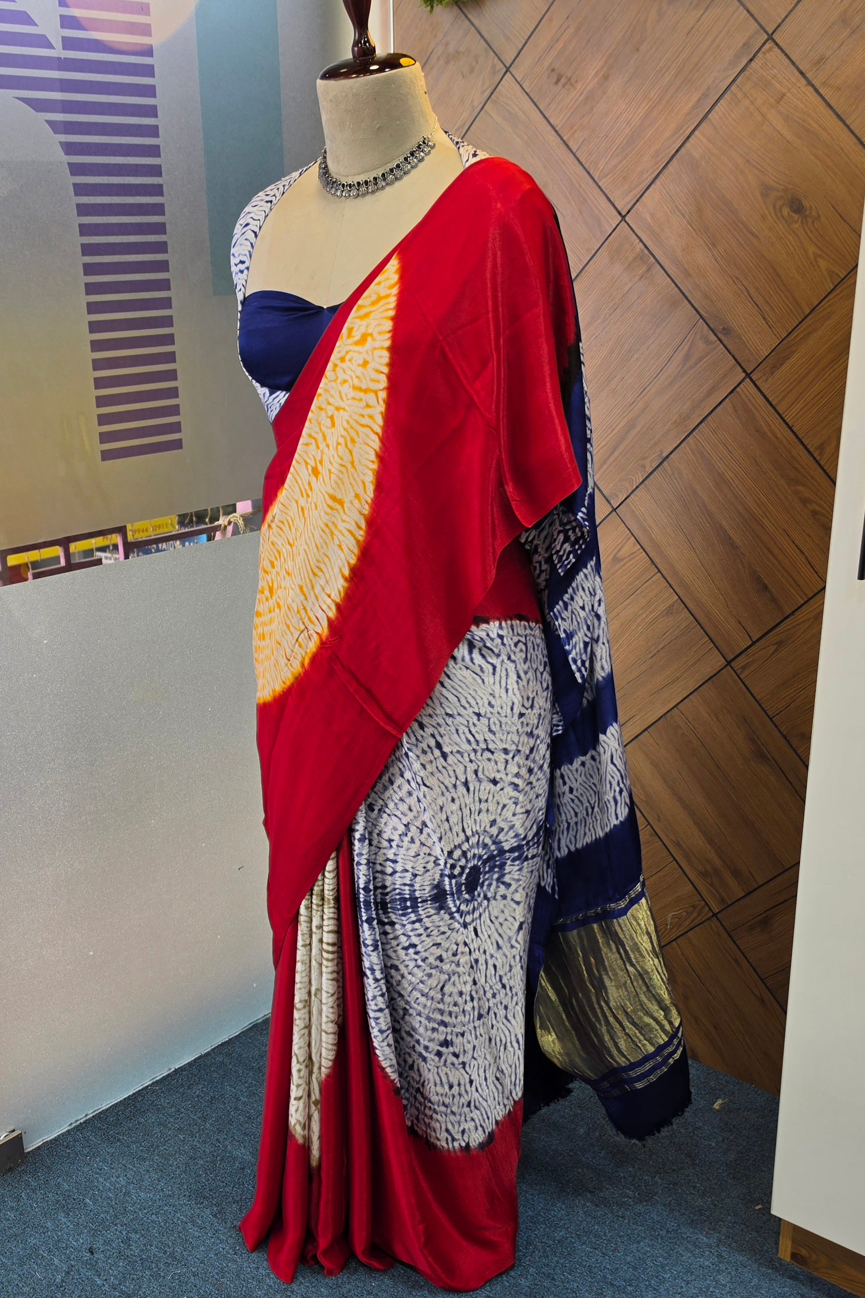 PURE MODAL SATINE SILK SAREE