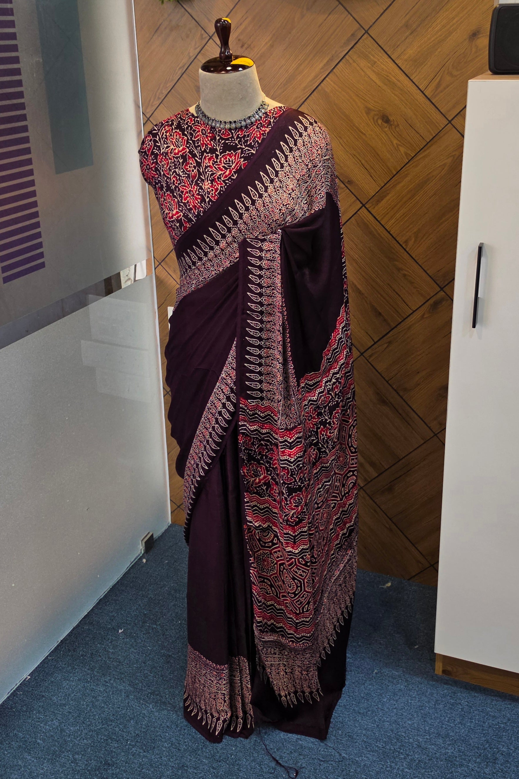 Modal  Ajrakh Saree